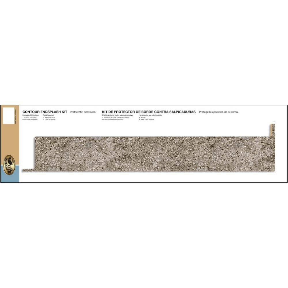 Laminate End Splash Kit for Countertop with Integrated Backsplash in Tuscan Romano...