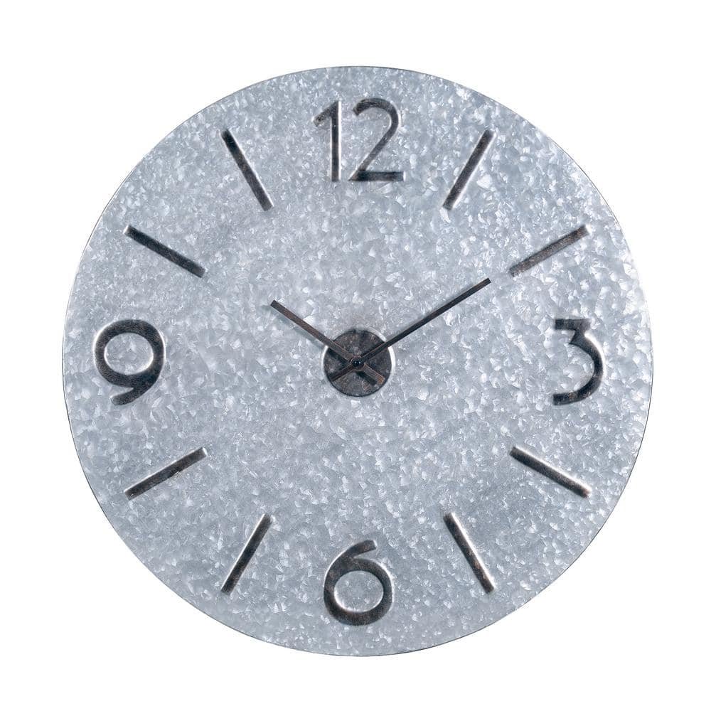 Miner 30 in. Galvanized Steel Wall Clock
