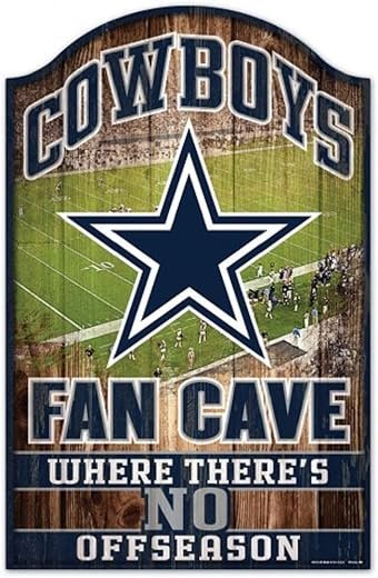 NFL Fan Cave Wood Sign, 11 x 17