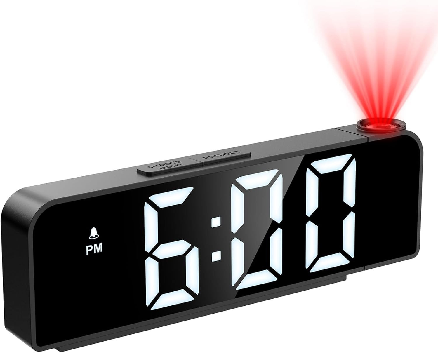 Projection Alarm Clock, Alarm Clocks with Projection on Ceiling with 7.9" Large