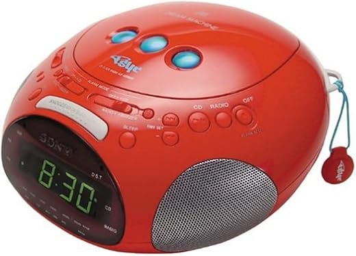 Sony ICF-CD831 PSYC Clock Radio/CD Player (Red)