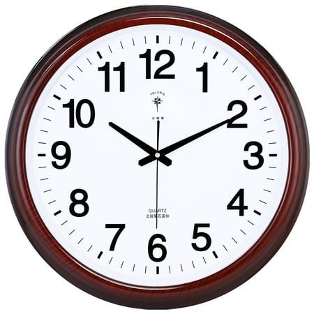 6ga24-Inch Radio Control Clock Wall Clock Size Office Clock Calendar Quartz Clock Living Room Meeting Room Clock