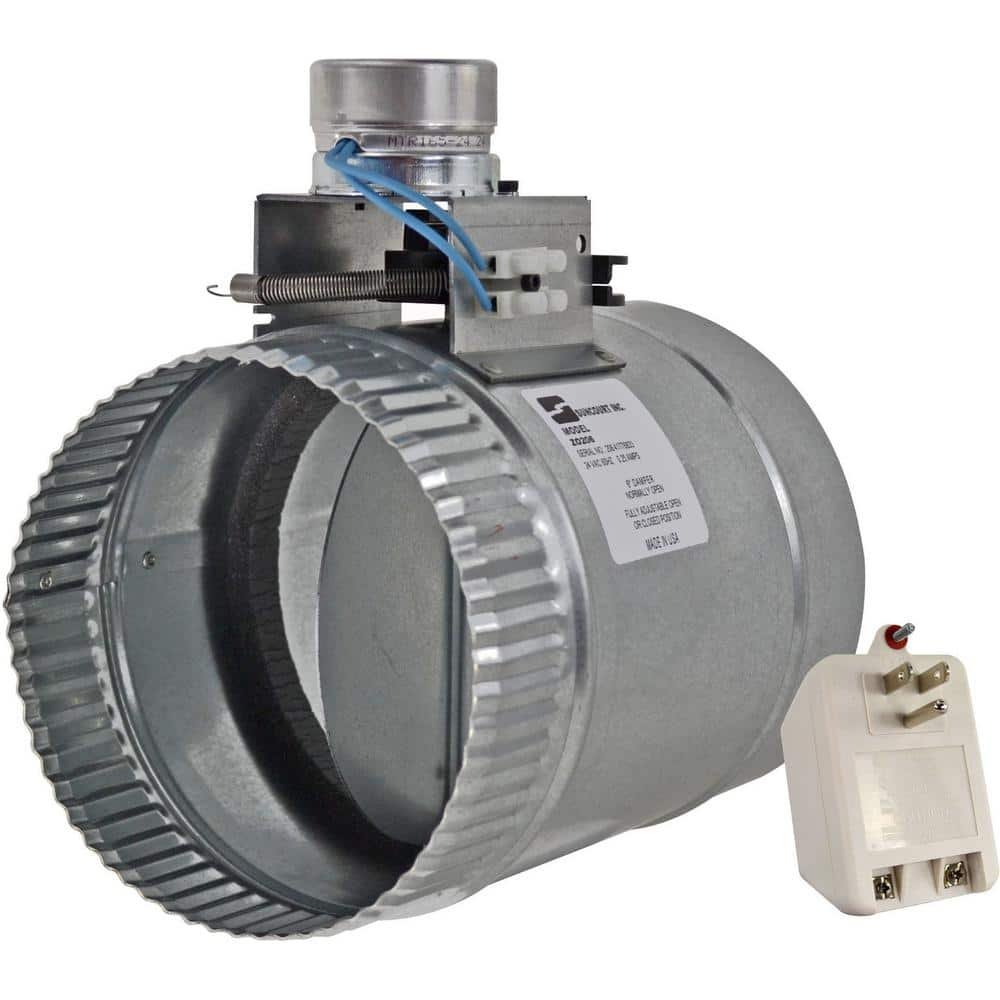 6 in. Motorized Adjustable Damper, Open