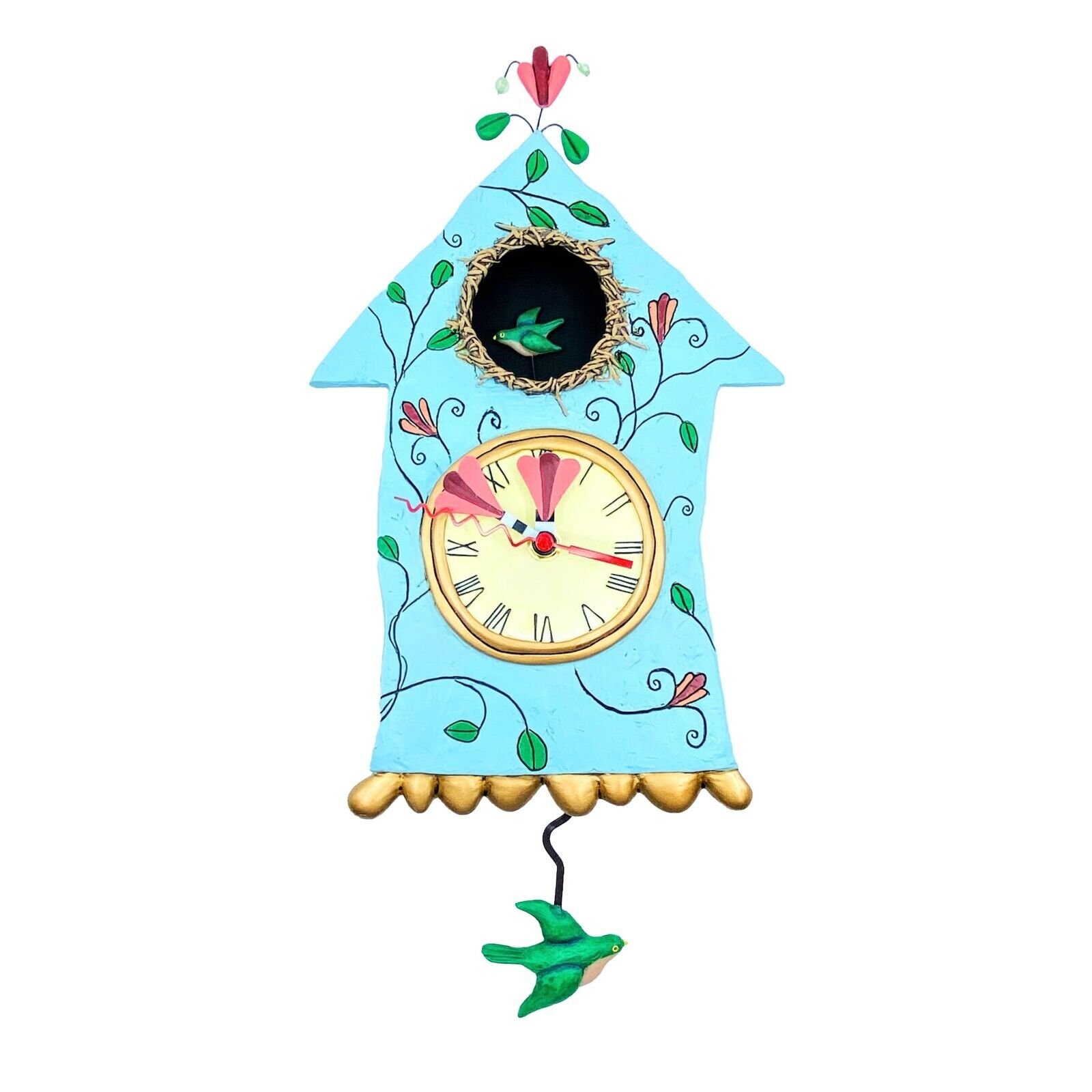Allen Design Studio Wall Clock: Fly Bird Clock, Item# P8008