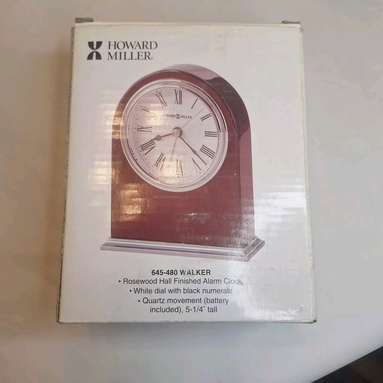 Howard Miller Battery Operated Alarm Desk CLOCK - Model 645-480