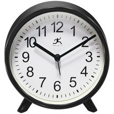 INFINITY INSTRUMENTS 15684 BK 4360 Black Tabletop Alarm Clock photo