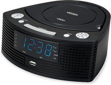Jensen® Stereo Compact Disc Player with AM/FM Digital Dual Alarm Clock Blue