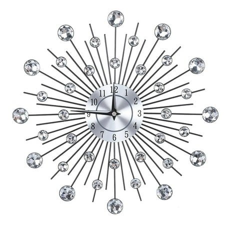 Mgaxyff Silver Analog Round Wall Clock