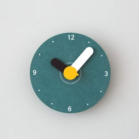 MODIRNATION Retro Modern Wooden 'Mini' Wall Clock, Simplistic, Fashionable and Stylish, Silent Quartz Mechanism, Quality Materials Made from Eco-Friendly MDF and Bamboo, Decor for Home/Office