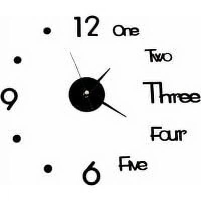 NeveLance Stylish Pendulum Design, Adjustable & Creative, 37cm Stainless Steel Self-Adhesive Kit, Decorative Wall Art Clock Modern DIY Mute Wall Clock