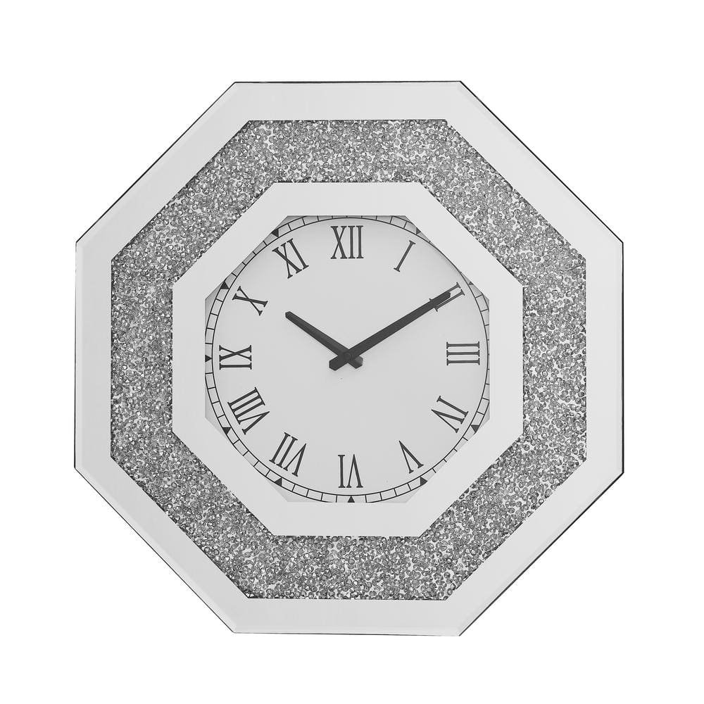 Octagonal Mirror Wall Clocks and Artificial Gemstone Wall Clocks