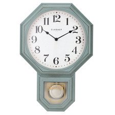 Pendulum Wall Clock, Schoolhouse Regulator Clock with Pendulum,Antique Aged T...