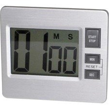TATCO TCO52410 Digital Timer, Desk/Wall, 3-3/8"x3/4"x3", Silver/Black