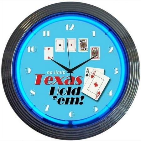 TEXAS HOLD EM NEON CLOCK – 8HOLDM
