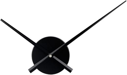 Timelike DIY Large 3D Clock Hands Wall Art Decor Quartz Clock Mechanism Accessories (Black)
