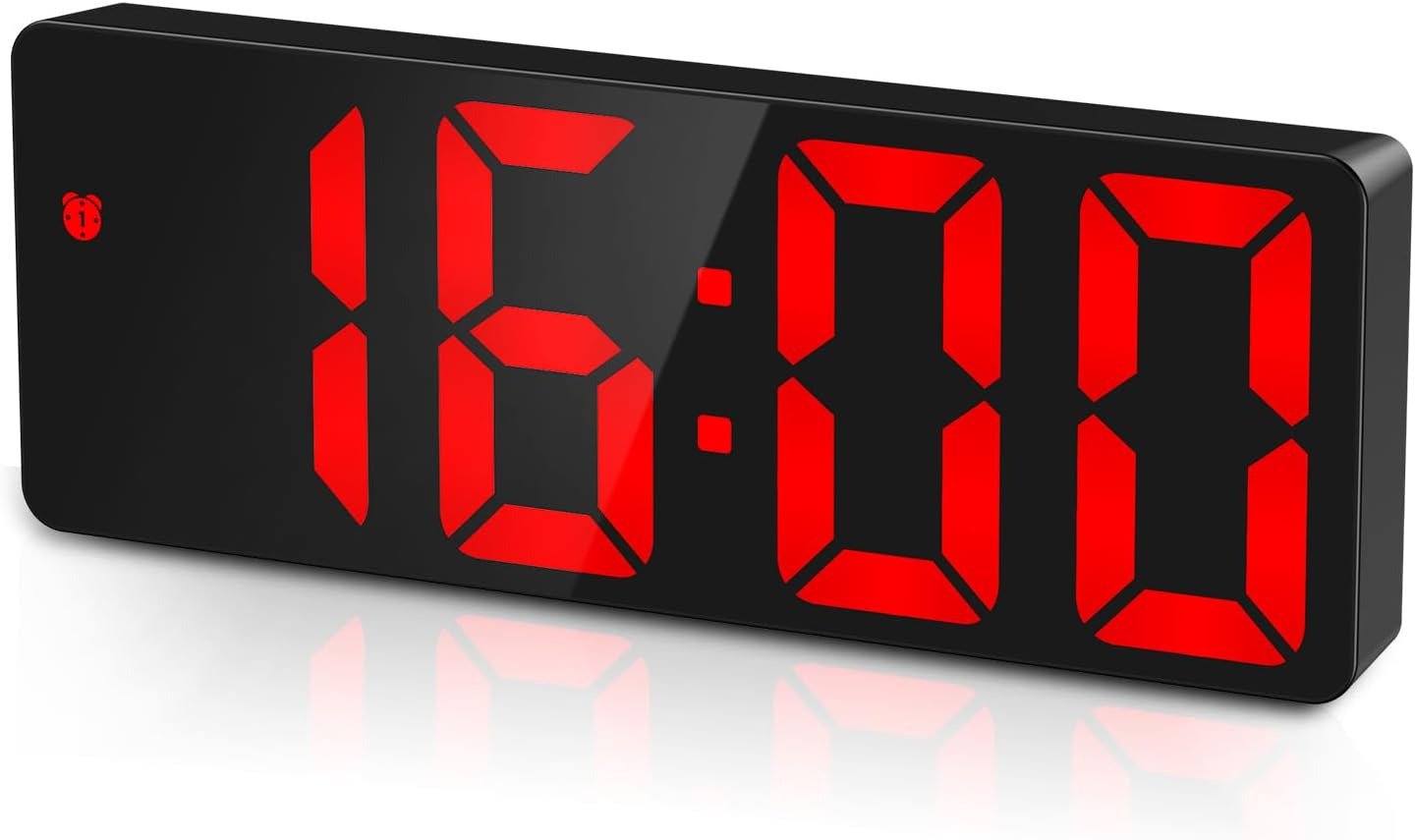 "Upgraded Digital Alarm Clock with Temperature, Snooze & Adjustable Brightness"!