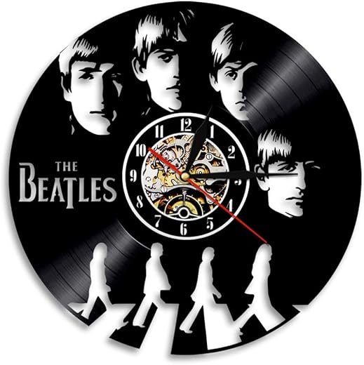 Vinyl wall clock, Singer Beatles vinyl record wall clock, suitable for bedroom, bar, cabaret shop wall decoration clock