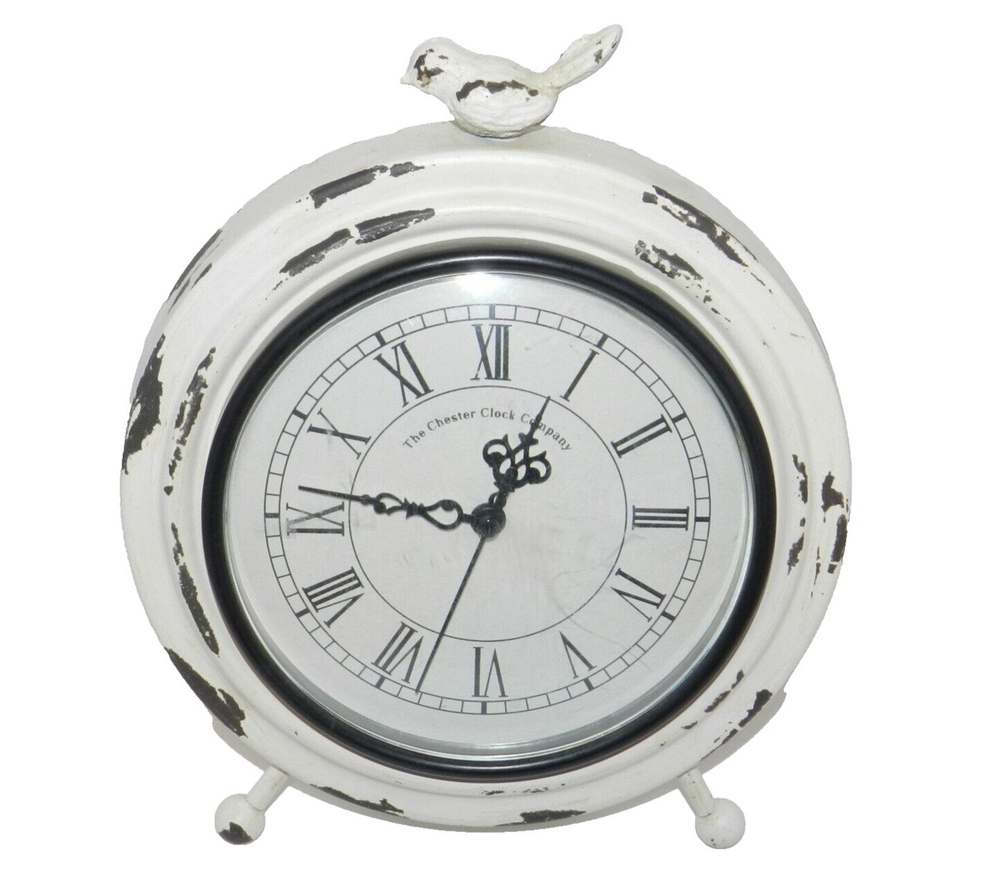 VtgThe Chester Clock Company Rustic Farmhouse distressed Cottage Core Wall Bird