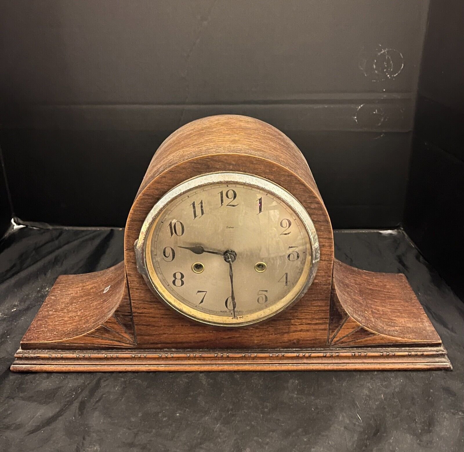 Wooden Enfield Vintage Mantel Clock