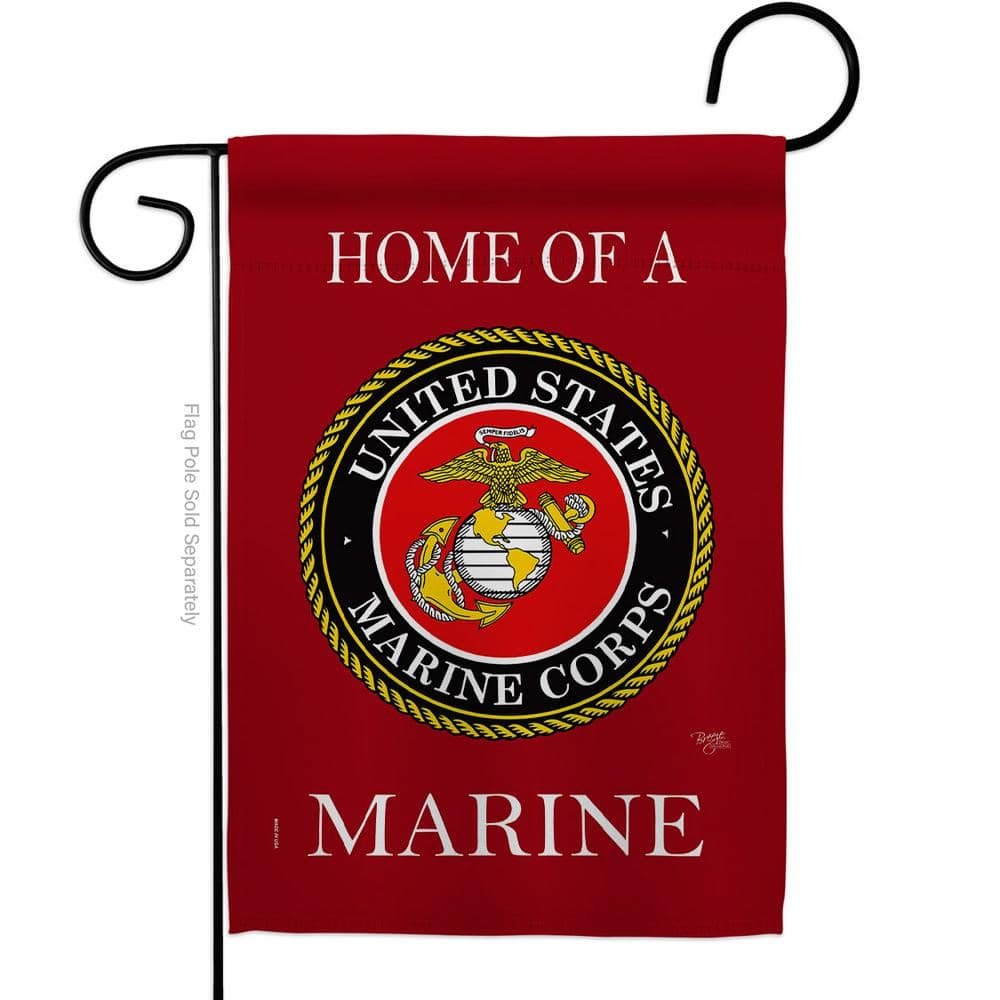 13 in. x 18.5 in. Home of Marine Corps Garden Flag Double-Sided...