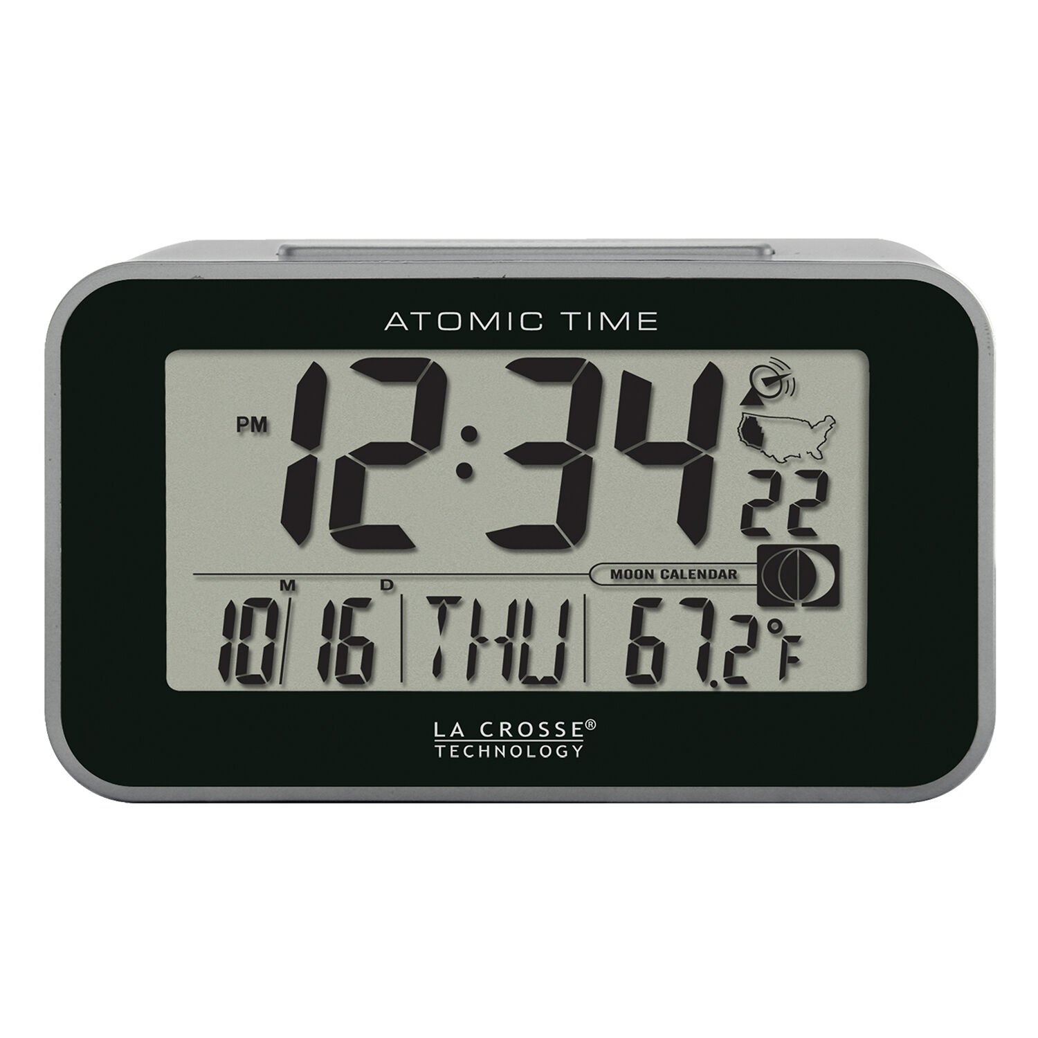 617-1270 La Crosse Technology Atomic Digital Alarm Clock with Backlight Open Box