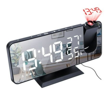 7.5 LED Digital Projector Projection Snooze Dual Alarm Clock FM Radio Timer USB