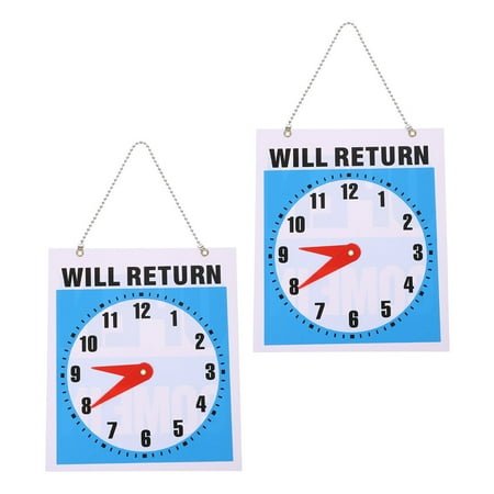Business Instruction Label Clock Elements Pendant The Office Decor Wine Bar Outdoor Wall Open and Closed Sign Will Return with Hands