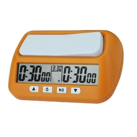 Chess Clock Digital Chess Timer Professional for Board Games with Alarm, 3-in-1 Multifunction Portable Chess Clock (Yellow)，No Batteries Included