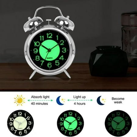 Clerance! PawCasa 4 Inches Sier Twin Bell er Loud Alarm Clo