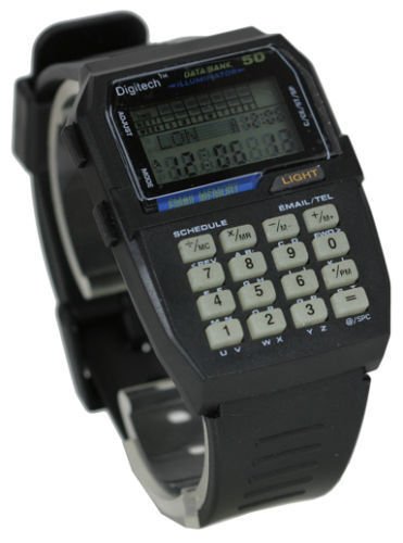 Data Bank Calculator 50 Memory Smart Watch