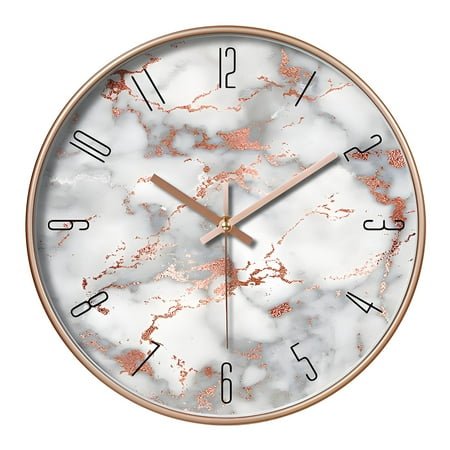 DESIGNICE Wall Clock,Contemporary Design Modern Wall Clock,Silent Movement Bathroom Clock,Style1