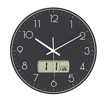 DESIGNICE Wall Clock,Ultra-Modern Appearance Modern Wall Clock,Ultra-Smooth Hands Bathroom Clock,Style1,12In