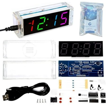 Gikfun Colorful Digital LED Electronic Alarm Clock DIY Kits Soldering Practice Learning Project EK1973