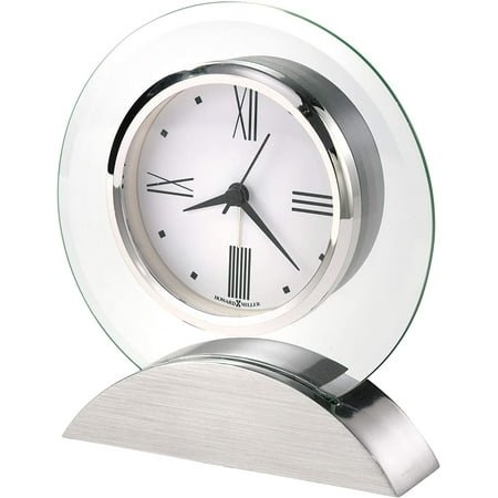 Howard Miller Brayden Alarm Table Clock 645-811 – Modern Glass with Quartz, Alarm Movement