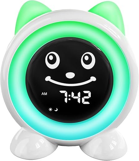 I·CODE OK to Wake Kids Alarm Clock,Toddler Sleep Training Clock with Night Light & Nap Timer,Gift for 2-10 Years Old Children Boys Girls