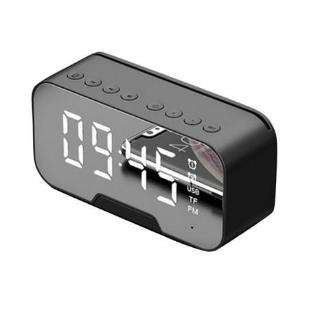 Jumbo Led Display Clock, Dual Alarm Times for Weekday and Weekend, Plug-In Electric Clock with Battery-Backup Function, Loud Alarm Clock for Adults, Black