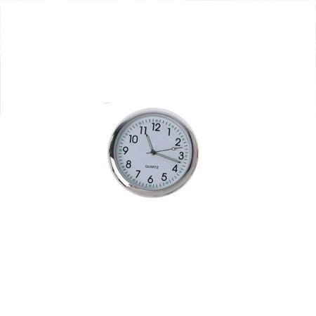 Lydiaunistar Mini Car Dashboard Clock - Luminous Analog Stick-On Clock for Vehicles, Bikes, Walls - Magnetic, Small Pocket Watch Decor, 4cm, Steel Material, Glow in Dark Hands, Battery Included