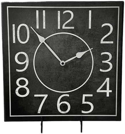 Modern Square Wall Clock | Ultra Quiet Quartz Mechanism Hand Made in USA | Beautiful Crisp Lasting Color Comes in 8 Sizes (12-Inch, Modern Square)