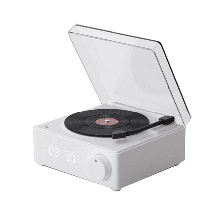 Multifunctional Bluetooth Speaker Alarm Clock Vinyl Record Player Desktop Sound Box Living Room Bedroom-B