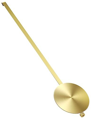 NiHome Quartz Wall Clock Pendulum Replacement Aluminum Traditional Mechanical Clock Pendulum Retro Clock Pendulum Replacement High Gloss Clock Pendulum (Gold)