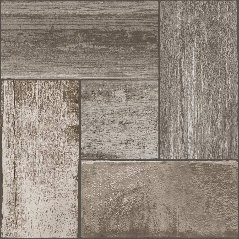 Northwoods 12 in. W x 12 in. L Brown Peel & Stick...
