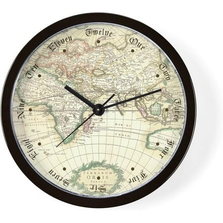Old World Antique Map 10 Wall Clock for Livingroom, Kitchen, or Office