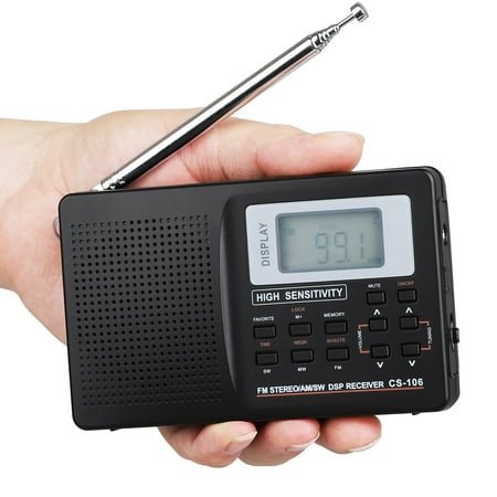 Portable Digital Radio, TSV Full Band AM/FM/SW Battery Operated Pocket Radio for Elders