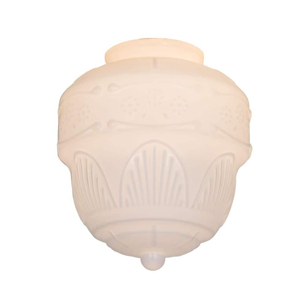 Rochelle 8.5 in White Colorful Glass Novelty Universal Shade with no fitter