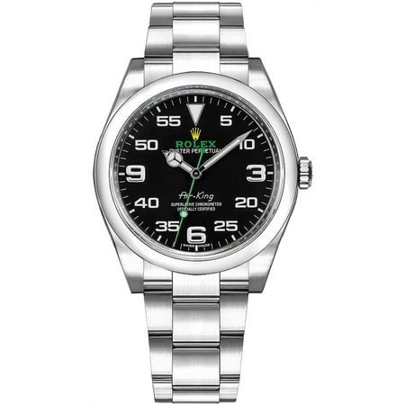 Rolex Oyster Perpetual Air-King Men's Watch, Black Dial, Stainless Steel, 116900