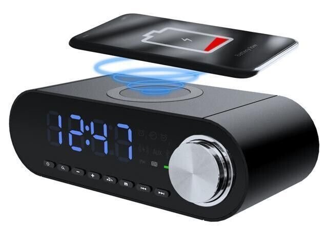 Rosewill RBWS-20015 Alarm Clock, Charging Dock, LED, AM/FM, Bluetooth Speaker