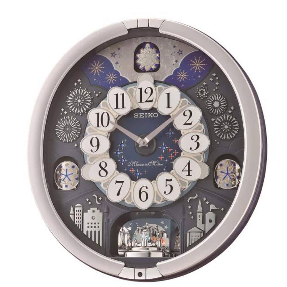 Silver Flurries 18 Hi-Fi Melodies in Motion Clock