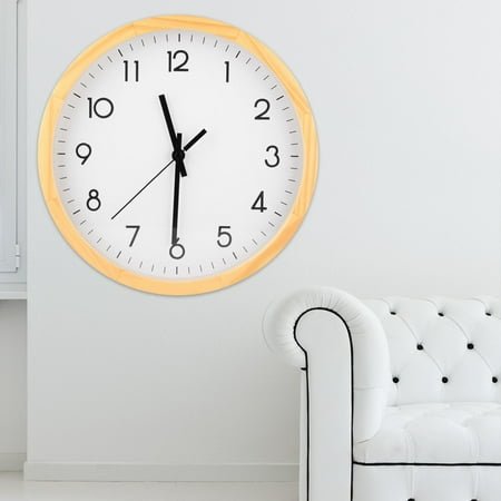 Simple Silent Solid Wood Wall Big Watch Hanging Clock Home Office Bedroom (with Dial)