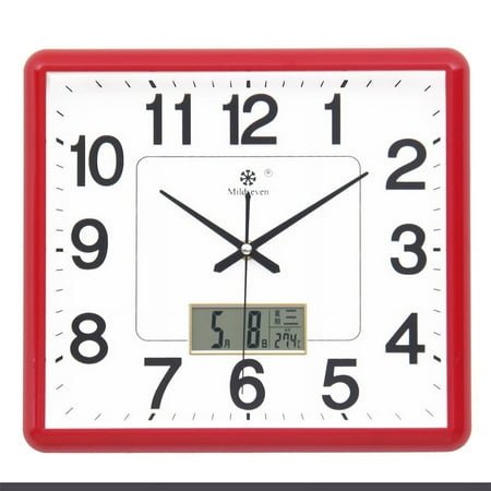 Square Electronic Wall Clock Living Room Mute Clock Home Creative Fashion Art Calendar Quartz Clock Pocket Watch