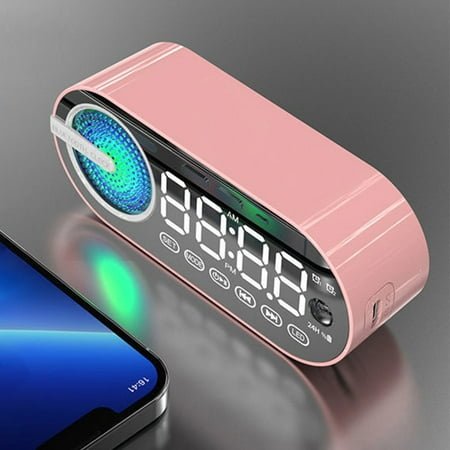 TOPRenddon Ultra Sound Machine Alarm Clock with Bluetooth Speaker, Portable Speaker With Digital Clock Bluetooth Speaker With USB Charging Bluetooth V5.0 Also & AUX Cable